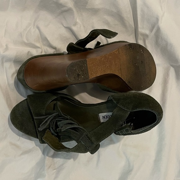 Vintage Steve Madden Suede Platform Wedge Sandals - Picture 3 of 5